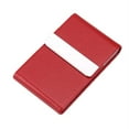 thumbnail image 1 of Business Card Holder Storage Bag Leather Card Metal Box Business Supplies Portable Vertical Type, 1 of 6