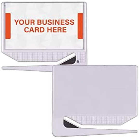 Business Card Letter Openers - (25 Pack) (White) Professional Letter Openers with Business Card Insert, Perfect Promotional Item for Business$$Office
