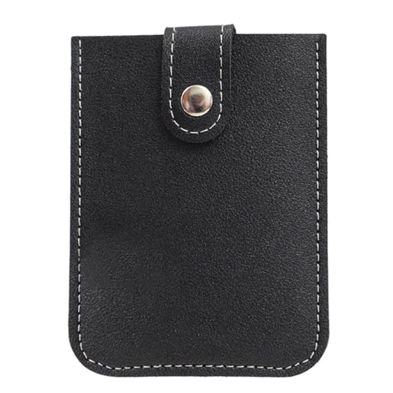 Business Card Organizer Pull Out Card Sleeve Card Holder, ID Credit Card Case Portable Name Card Storage Box for Pocket Card Office Women Men Use, Durable & Lightweight, 1Pc(Black,4.3x3.2")