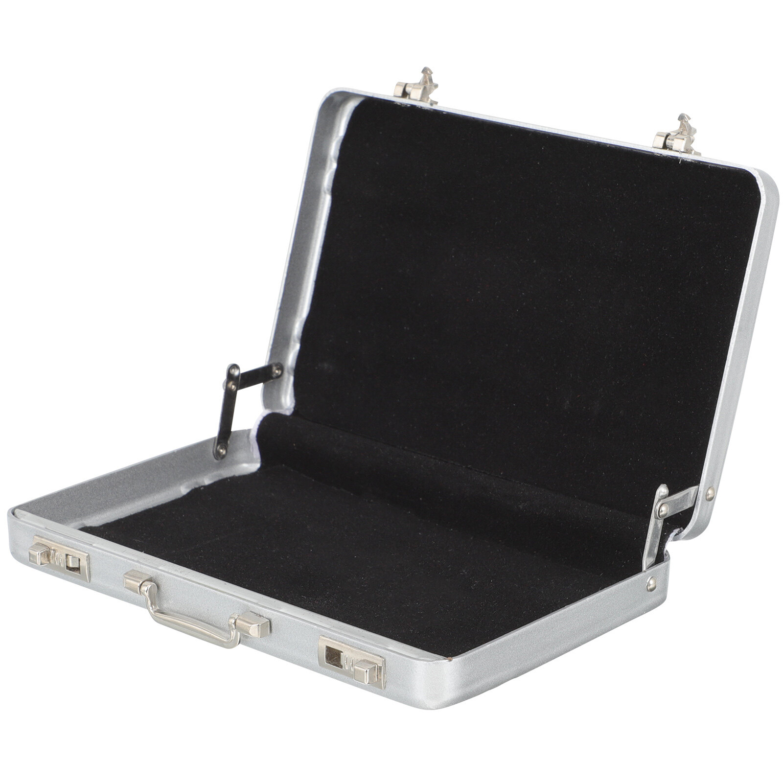 Business Card Storage Box Flash Holder Mini Suitcase Aluminum Costume Briefcase Prop Container