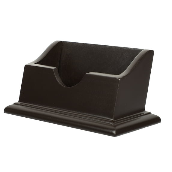 Business Cards Desktop Holder Storage Box Wooden Stand Office Accessory Small Red Sandalwood