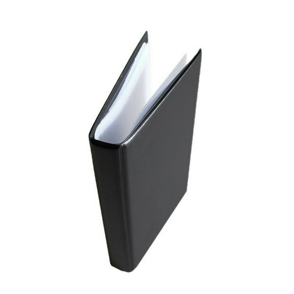 Business Cards Holder - 7.4"x4.1"x0.8" Leather Wallet for 120 Cards, Professionals Card Case Book with Pages, Compact Organizer for Meetings & Networking