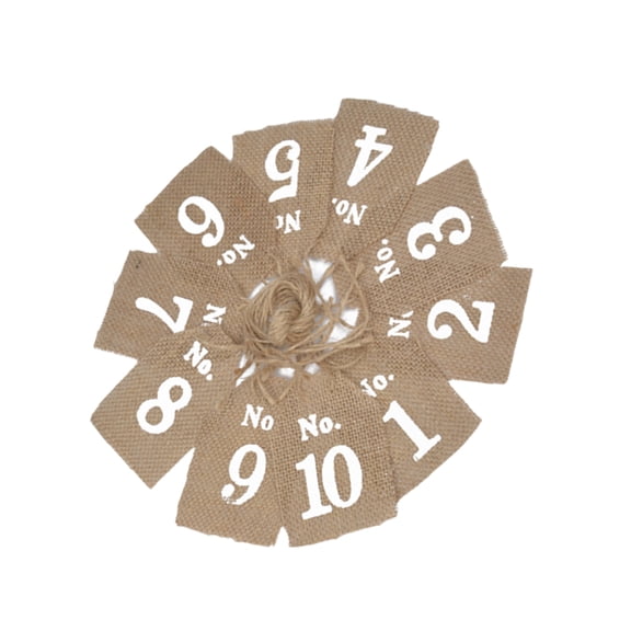 NIAIZEK Rustic Khaki Table Numbers for Wedding Reception Decorations, 10pcs, 3.9 x 2.8 x 0.1 inches