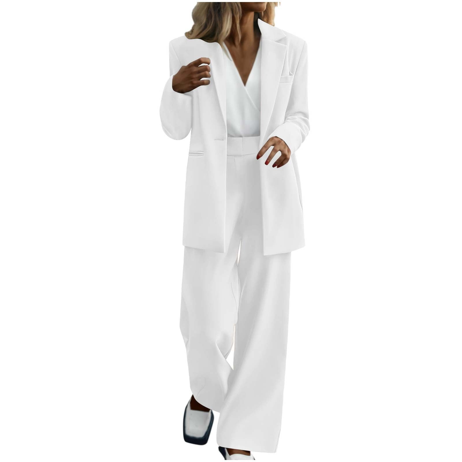 Business Casual Blazers and Pant Sets for Women 2 Piece Work Office