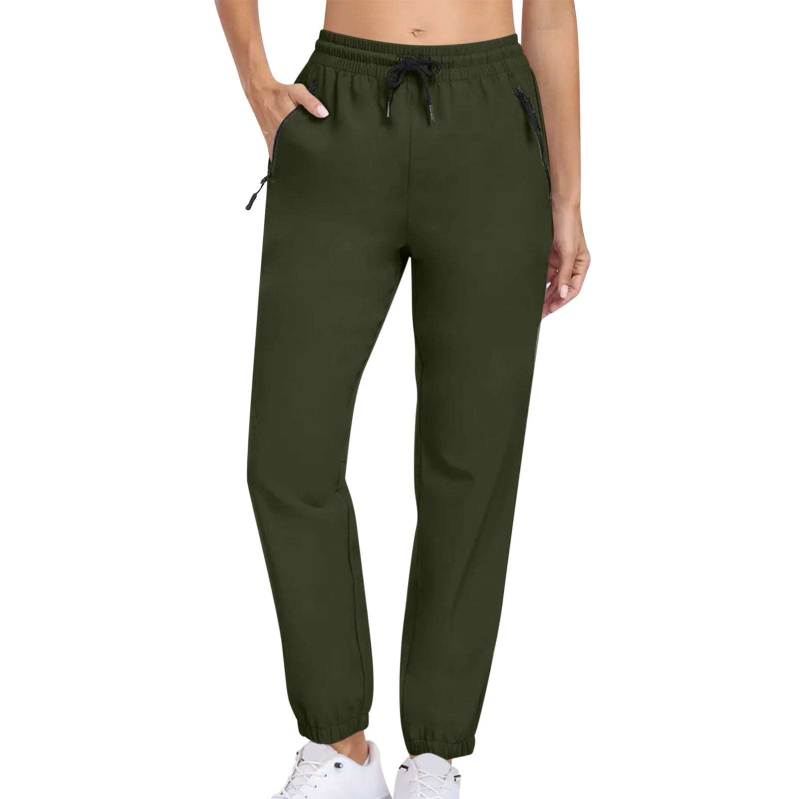 Business Casual Clothes Women Women Pants Suit Fall Outfits for Trendy  Designer Yoga Wear Tie Waist Pants for Summer Women's Spring/ Summer Zip  Pocket Running Trousers Fitness Casual Athleti Green XXL -