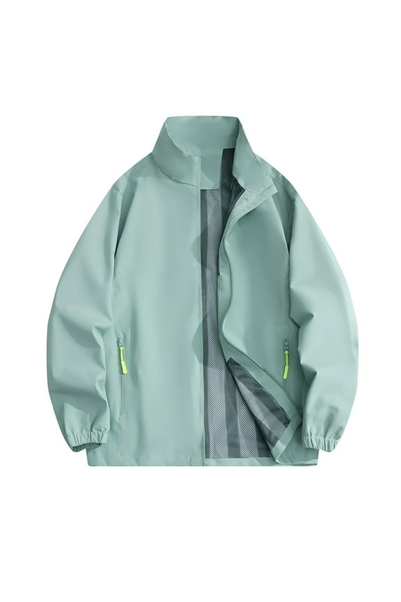 Business Casual Jackets for Women New Rain Jacket for Women Lightweight Windbreaker Waterproof Windproof Raincoat Travel Hiking Cycling Green L