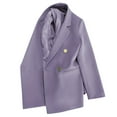 thumbnail image 1 of Business Casual Outfits for Women Blazer Suit Jackets Notched Collar Double Breasted Polyester Liner Work Office Wear (M, Hot Pink), 1 of 3