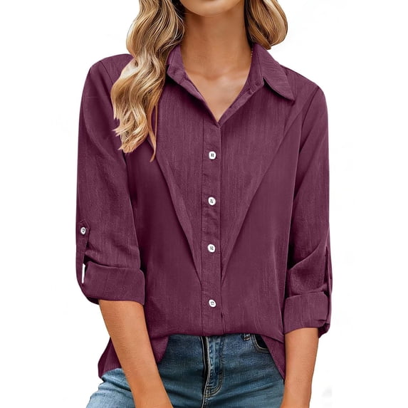 Business Casual Outfits for Women Daily Casual Shirts Long Sleeve Shirts Tops Casual Blouses Loose Fit Shirt Womens Fashion Clothing