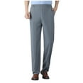 thumbnail image 1 of Business Casual Pants for Men Solid Pull-on Straight Wide Leg Pants with Pockets Fashion Daily Streetwear Trousers, 1 of 5