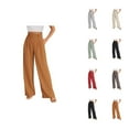 thumbnail image 1 of Business Casual Pants for Women 2025 High Waisted Wide Leg Flowy Work Pants with Pockets Dressy Trousers, 1 of 4
