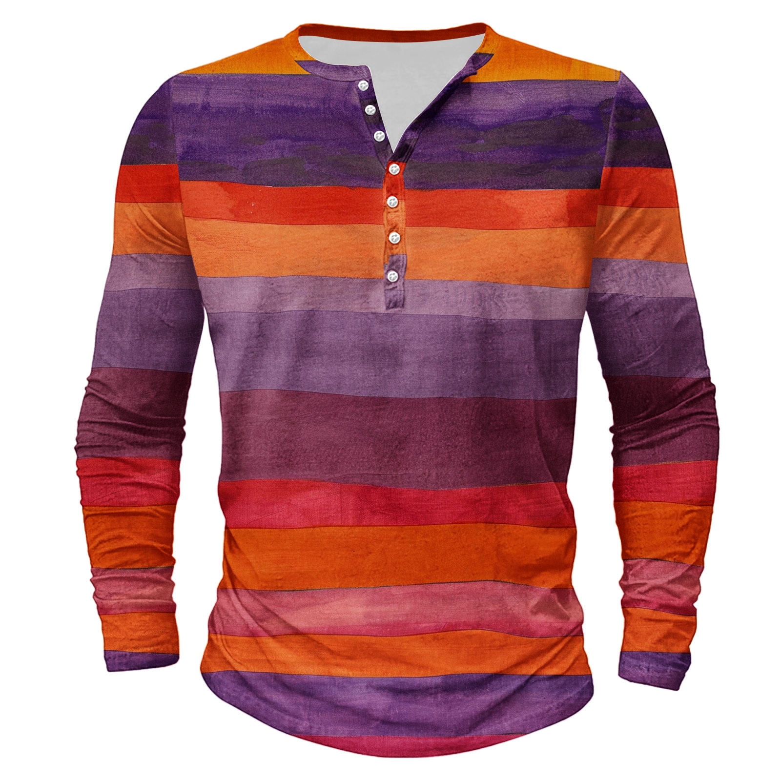 Business Casual Shirts for Men Graphic Dress Shirts Long Sleeve Sale Stripe Printing Button