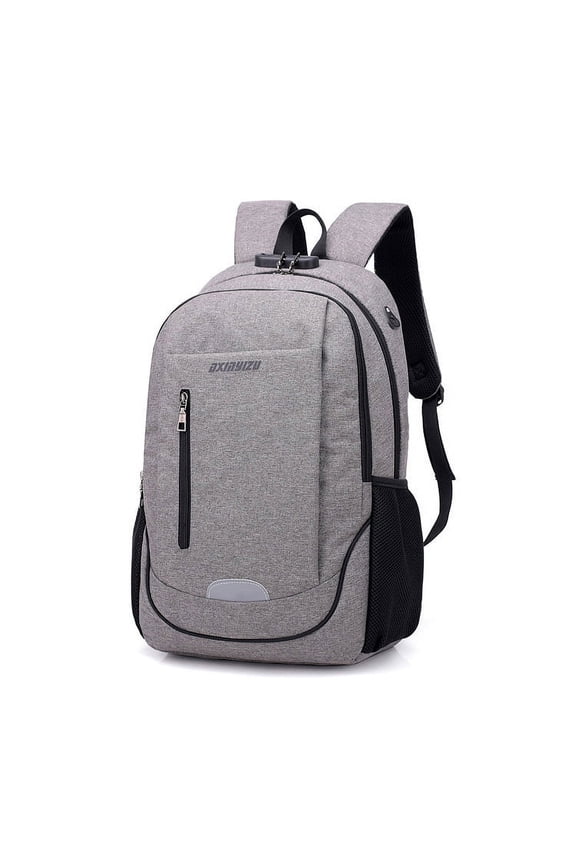 Business Casual Smart Backpack Usb Interface Password Lock Design Computer Bag Large Capacity,black