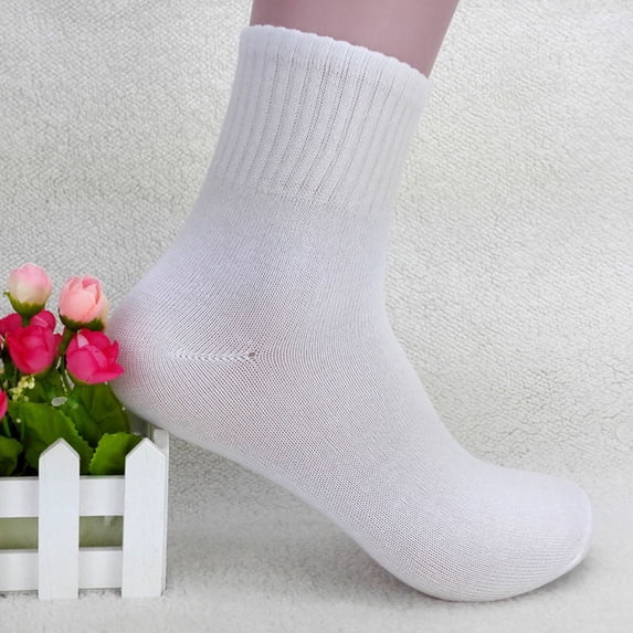 Business Casual Socks 3PCS High Mens Black White Gray, White