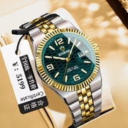 Business Casual Steel Belt Log Luminous Waterproof Quartz Watch