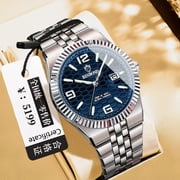 Business Casual Steel Belt Log Luminous Waterproof Quartz Watch