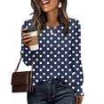 thumbnail image 1 of Business Casual Tops For Women Sevevn Womens Tops Puff Long Sleeve Shirts Dressy Casual Crew Neck Pleated Summer Fall Work Blouses, 1 of 6