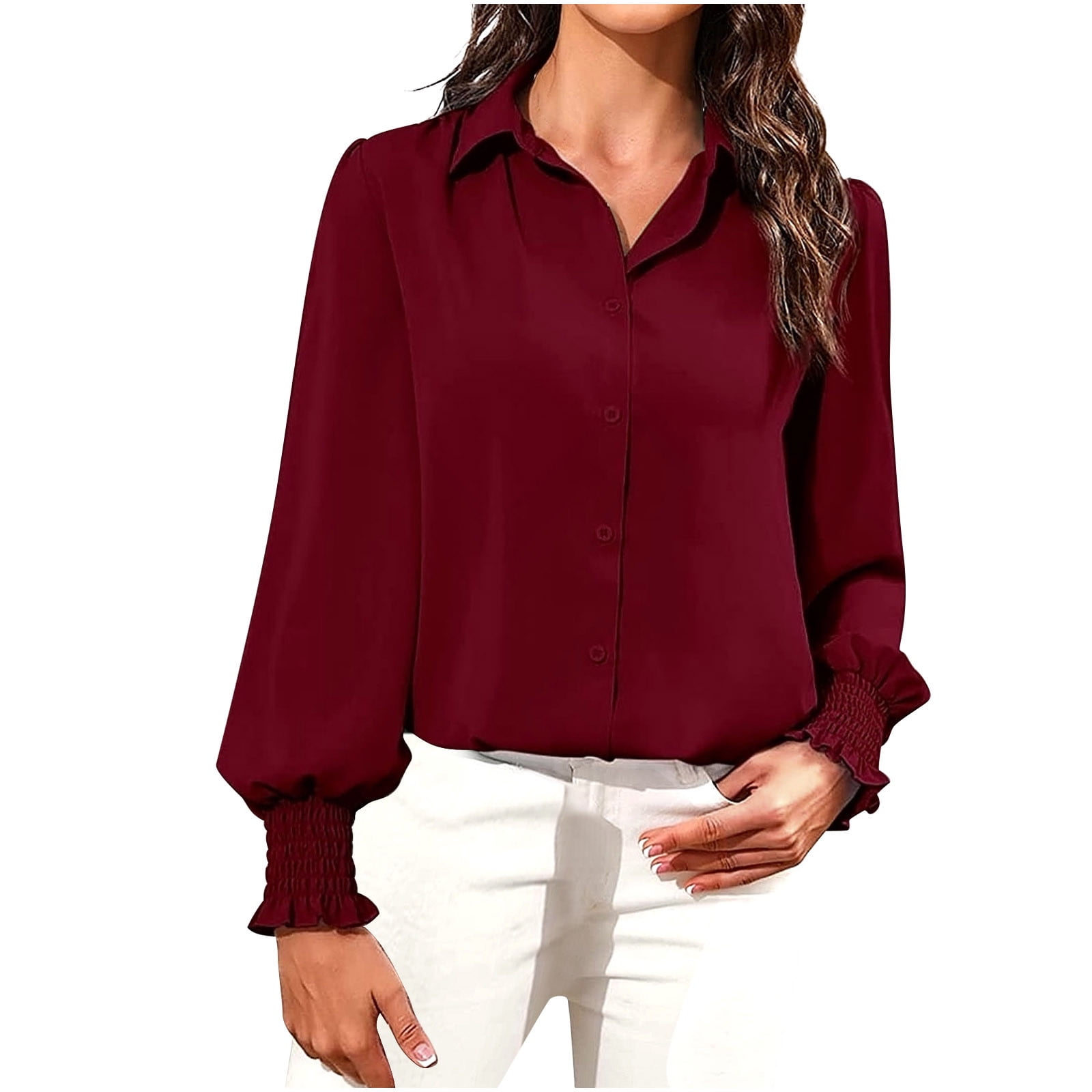 UPPADA Business Casual Tops for Women - Fashion Womens Long Sleeve