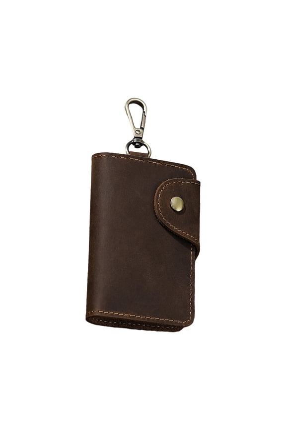 Business Casual Waist Key Holder For Men Pocket PU Leather Card Organization Compact Design Keychain For Essential