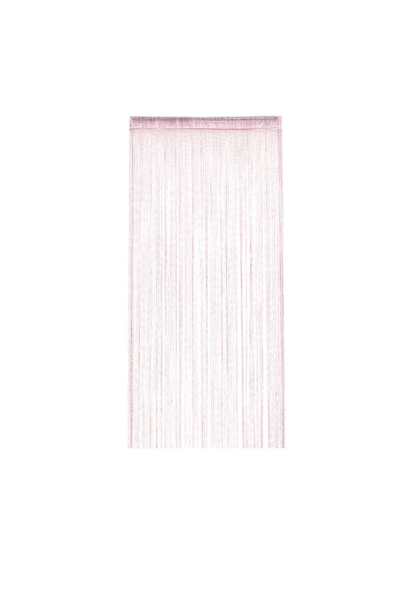 Tassel Beaded Curtain Partition for Doorways, Windows & Rooms, Lightweight Polyester String Curtain with Shimmering Silver Threads, for Home & Event Decoration