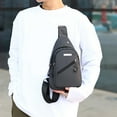 thumbnail image 1 of Business Chest Sling Bag,Casual Crossbody Pack for Men,Fitness Cycling Front Bag,Waterproof Nylon Anti-Theft Bag,USB Charging Port Outdoor Travel Bag Holiday Gifts, 1 of 8