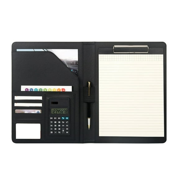 Business Conference Folder Clipboard Folder Letter Size Document Case with Clipboard Card Pocket Pocket Pen Slot