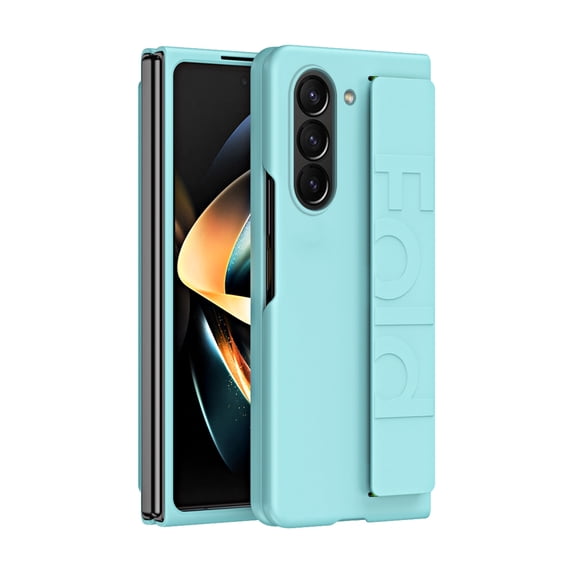 Business Cover Case for Samsung Galaxy Z Fold 6 5G, Hand Strap Wristband Anti-Scratch Drop Protection Slim Hard PC Folding Phone Protective Case for Samsung Galaxy Z Fold 6, Green