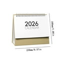 thumbnail image 1 of Business Desk Calendar 2026 Paper Kraft Cover | Large or Small | Monthly Planning, Triangular Stand, Daily Blocks, 1 of 7