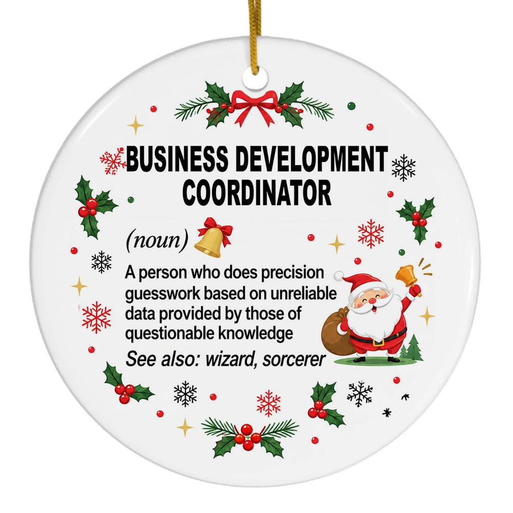 Business Development Coordinator Holiday Ornament, Humorous Definition ...
