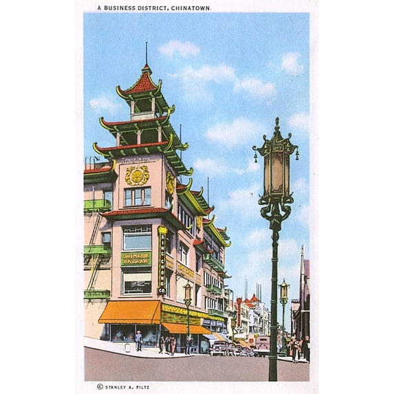 Business District Chinatown San Francisco California Usa Poster Print By Mary Evans Pharcide