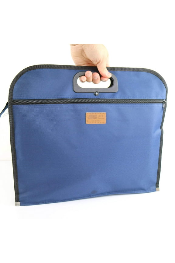 Business Documents holder Zipper Bag Mens Soft Tote Casual Handbag