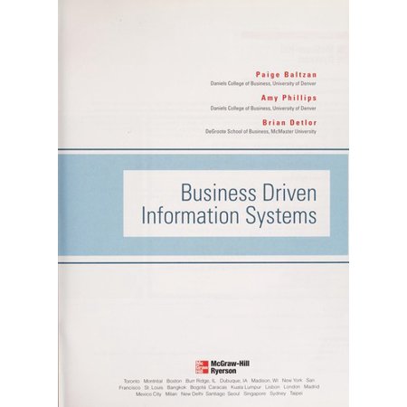 Pre-Owned Business Driven Information Systems (Paperback) 9780070780514