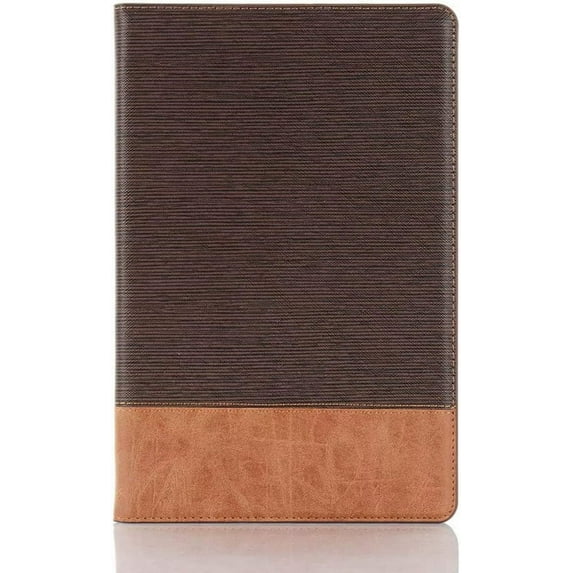 Business Dual Color Leather Tablet Case Multi-Functional Wallet Card Slot Stand Cover , for iPad 5 6 7 8 9 th Mini 1 2 3 4 5 6 Generation Durable Stylish Shell(Brown,Mini 6)
