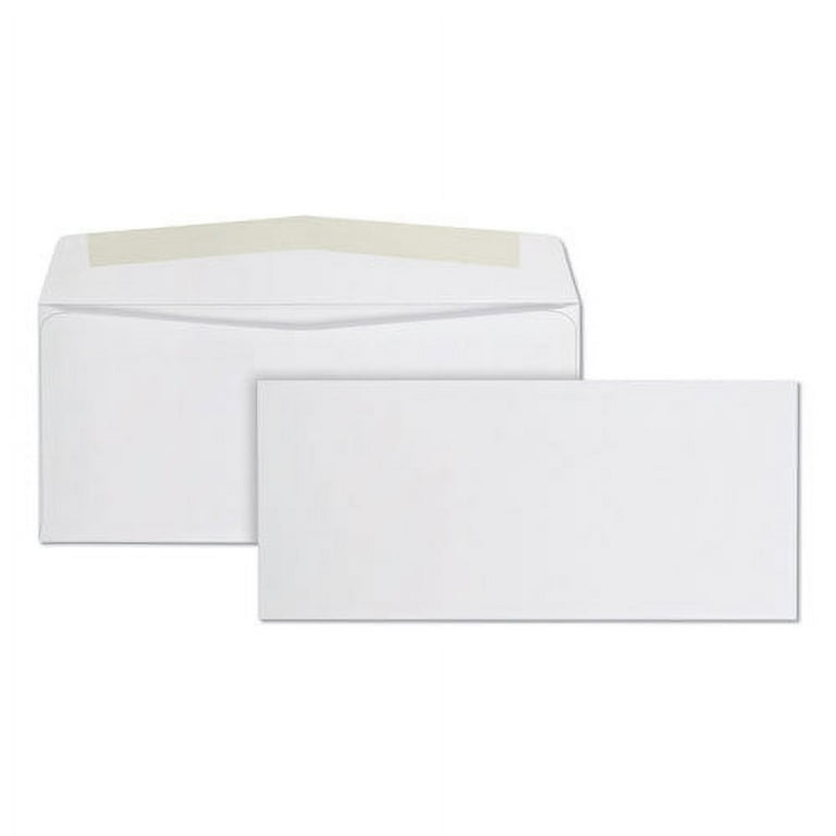 Open-Side Business Envelope, #10, Commercial Flap, Side Seam, Gummed Closure, 4.13 x 9.5, White, 500/Box Open-Side Business Envelope, #10, Commercial Flap, Side Seam, Gummed Closure, 4.13 x 9.5, White, 500/Box