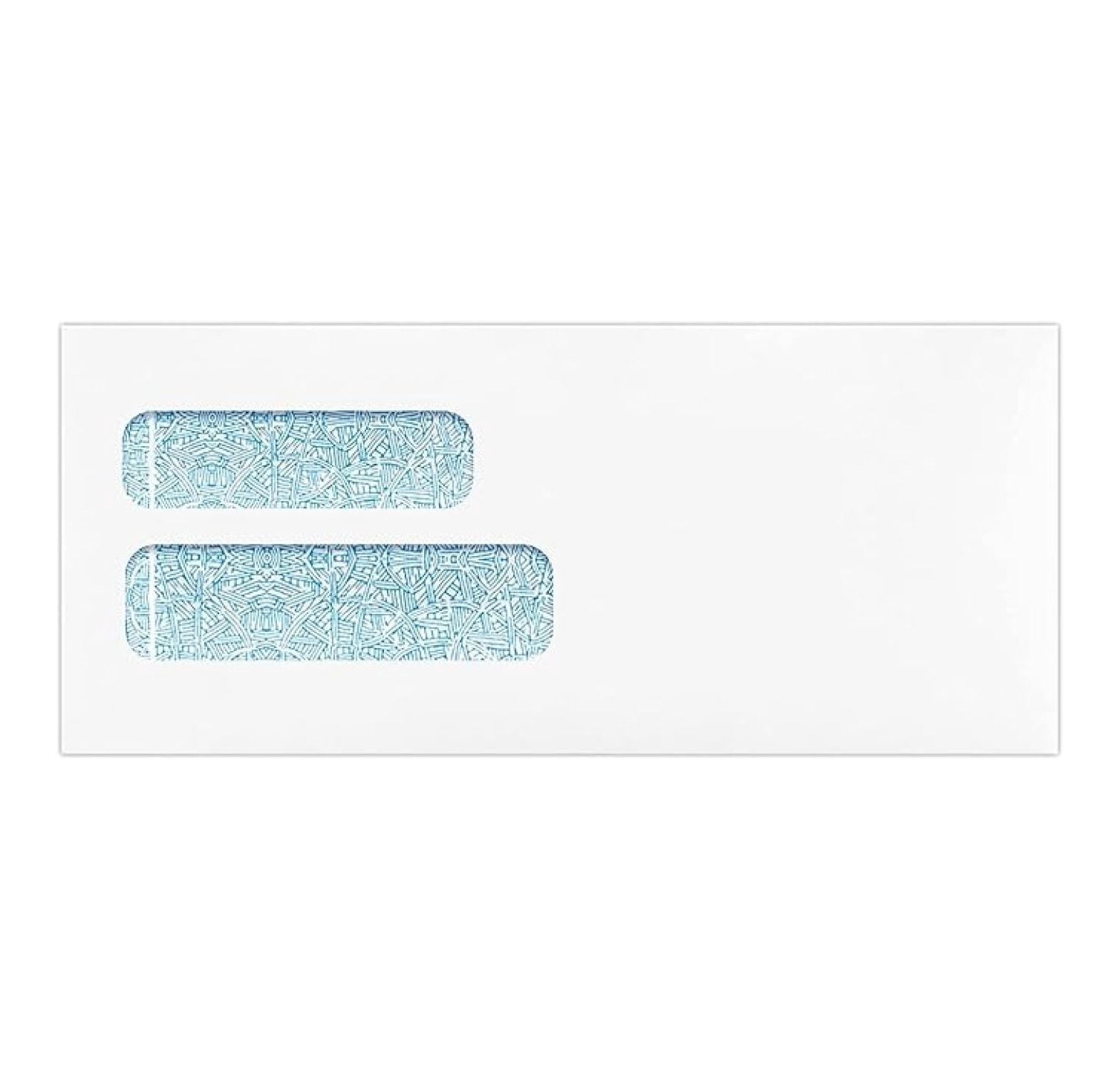 Business Envelopes #10 Double Window | Security Tint | 4 1/8 x 9 1/2 | White 24lb | 250 Pack