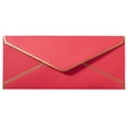 thumbnail image 1 of Business Envelopes with V-Flap, Gold Border 1 Pack, Envelopes Made of 150gsm Paper, Standard Envelopes with Gold Stickers for Office, Checks, Letter Mailing,Invitation, Multicolor(Red,9.5x4"), 1 of 6