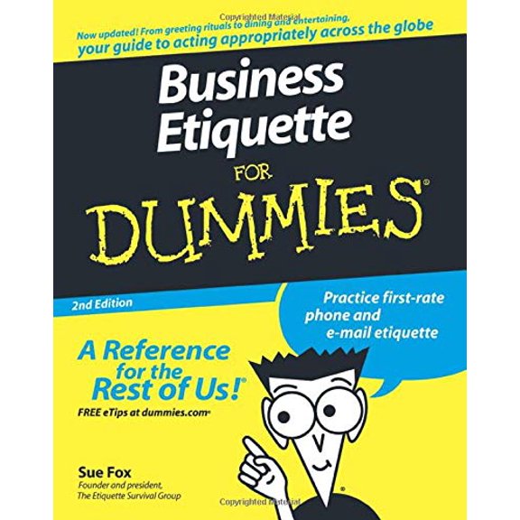 Pre-Owned Business Etiquette For Dum 2e (Paperback) 0470147091