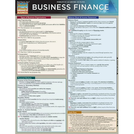 BarCharts- Inc. 9781423208587 Business Finance
