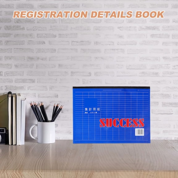 Minkissy Accounting Ledger Sheets Blue 1Set 11.4X8.4X0.1In