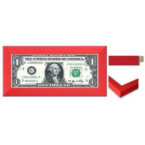 Business First Dollar Frame - Red Wood