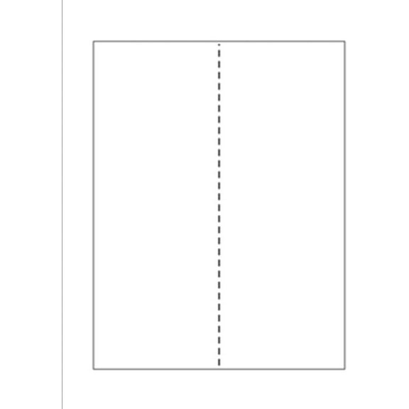Business Form w Single Perforation(4.25"), 8.5"x11" White 67lb Vellum-250 Sheets