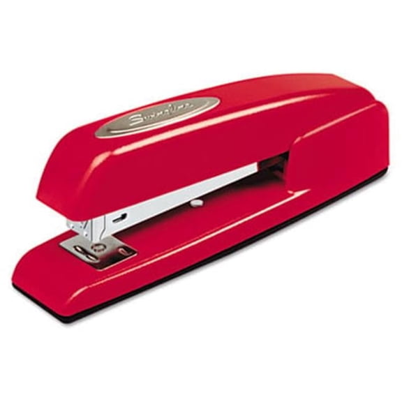 Business Full Strip Desk Stapler - Rio Red - 20-Sheet Capacity - All-Metal Construction