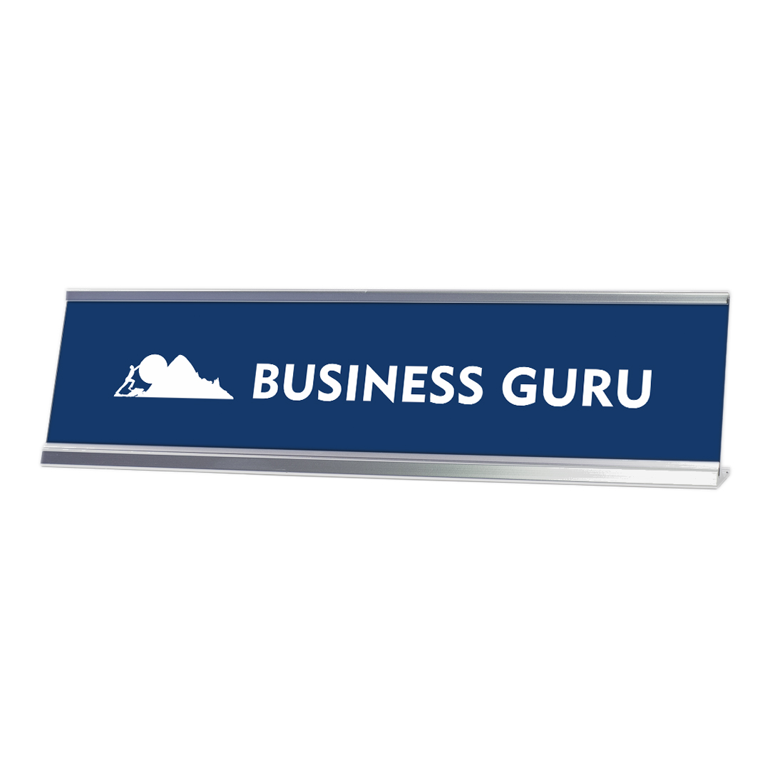 Business Guru, mountain Silver Frame, Desk sign (2x8”) - Walmart.com