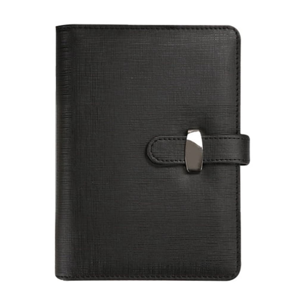 Business Journal With 6 Rings Binder Covers Refillable Hardcover Notebook 160 Pages Lined For Writing
