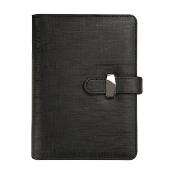 Business Journal With 6 Rings Binder Covers Refillable Hardcover Notebook 160 Pages Lined For Writing