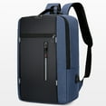 thumbnail image 1 of Business Laptop Backpack 15.6 Inch, Slim Durable Travel Water Resistant, with USB Charging Port, College Bookbag Computer Bag Gifts for Men Women Fits Notebook(Blue), 1 of 6