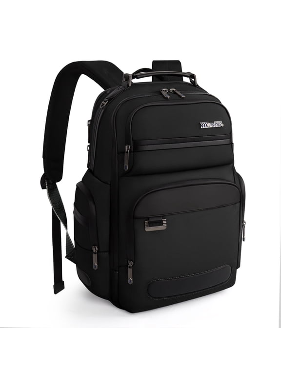 Laptop Backpack for Men Carry On Business Travel Backpack Large Casual Work Daypack Computer Bag Fits 15.6" Laptop, Black, B00492