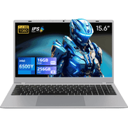 Business Laptop Computer 16GB RAM 256GB SSD Intel Pentium Gold 6500Y Dual-Core 15.6" 1080P FHD Display WiFi5 BT5.0 Type-C Fast Charging Online Learning, Home Office, Silver