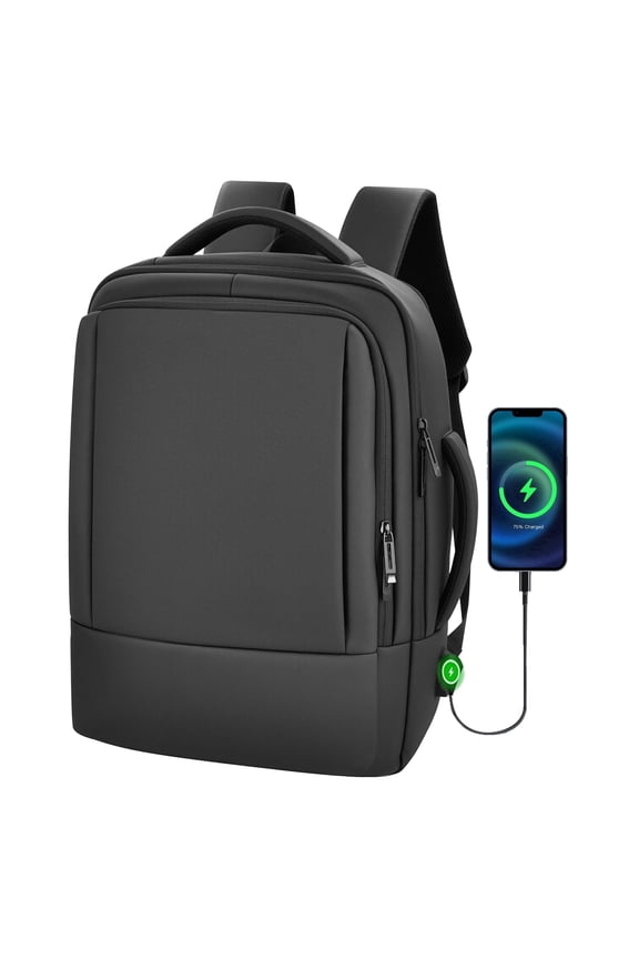 36L Expandable 17.3'' Laptop Backpack,Carry On Business Travel Backpack for Men and Women, Premuim Weekender Luggage Bag with USB Charging Port, Black