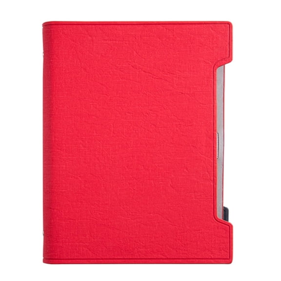 Hardcover Leather Notebook 192 Pages Lined Refillable 6 Rings Leather Covers