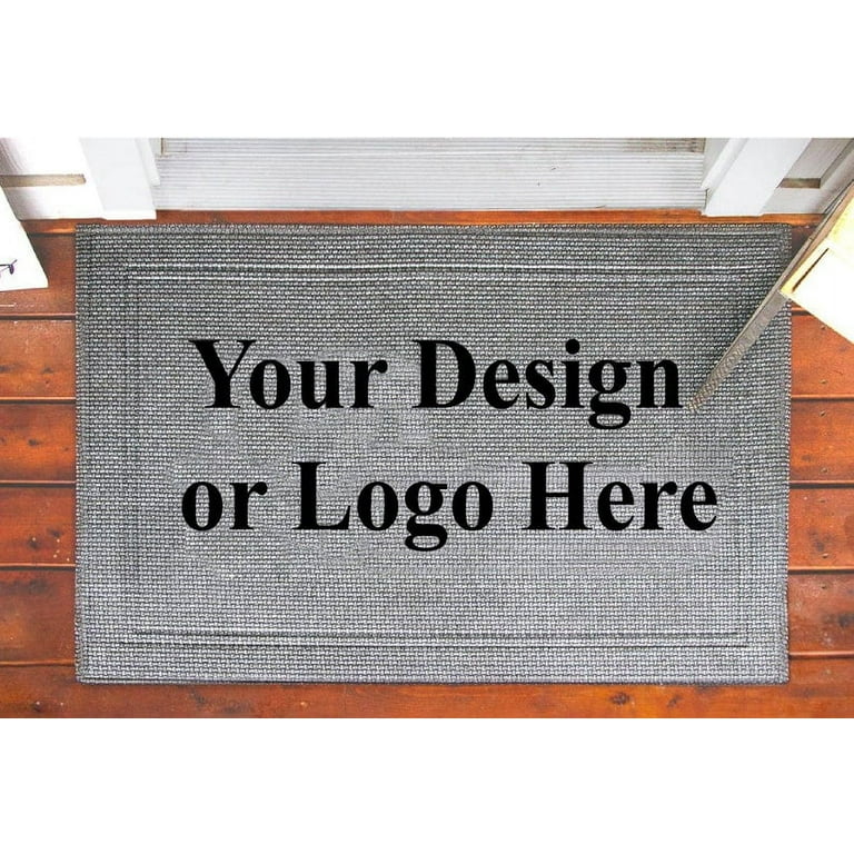 MAOVOT Custom Commercial Floor Mats Personalized Logo Text Entrance Door  Mat Non-Slip Carpet with Rubber Backing Outdoor Waterproof Rug 3' x 6